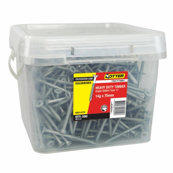 Batten Screw 14x50 mm Galv (Box of 1000)